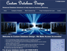 Tablet Screenshot of customdatabasedesign.co.uk